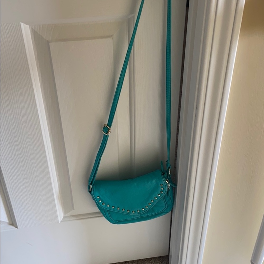 Teal crossbody purse